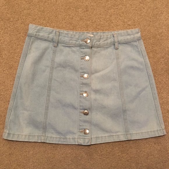 Forever 21 Button-Up Jean Skirt - Picture 2 of 6